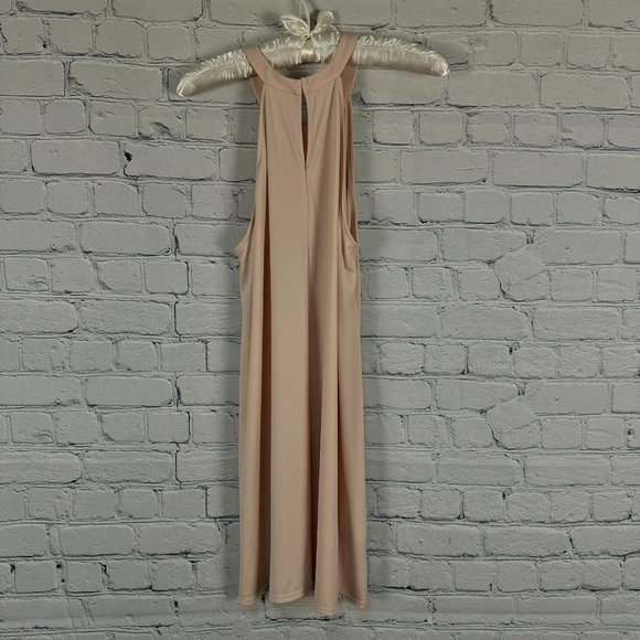 BCBGeneration Sleeveless Halter ‎ Mini Sheath Dress, Size Small, Rose Smoke - Picture 2 of 8